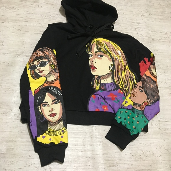 ZARA GIRL PRINTED HOODIE SWEATSHIRT - Picture 4 of 8